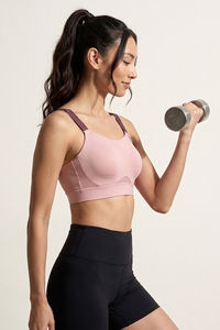 Zelocity High Impact Quick Dry Sports Bra - Peach Whip — thumbnail 3